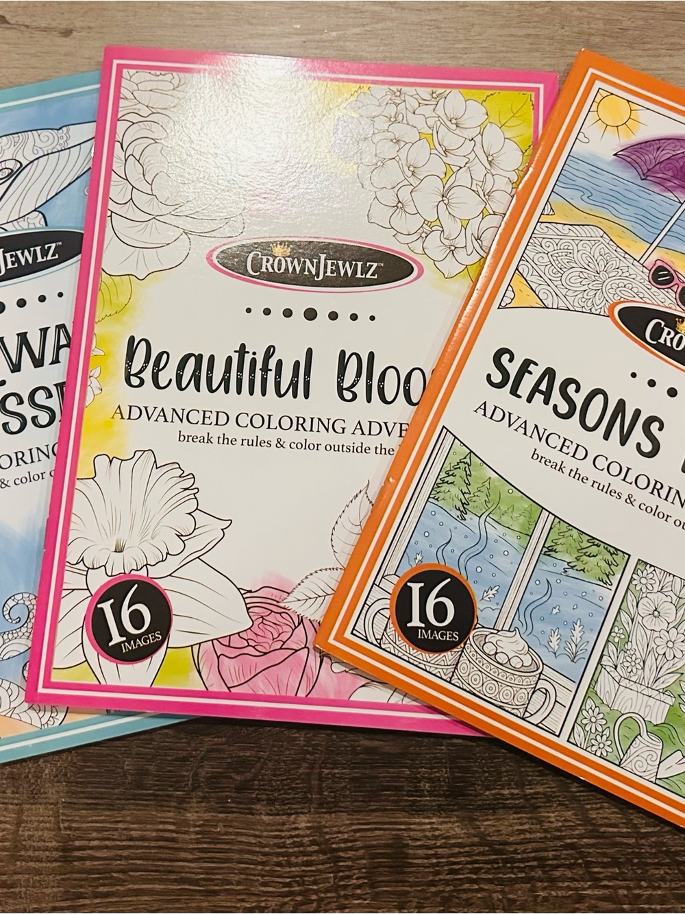 Beautiful Blooms Adult Coloring Book - Pink Cover